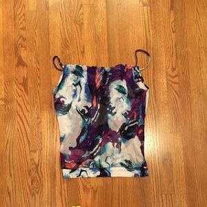 Diane von Furstenberg Silk Abstract Tank Top